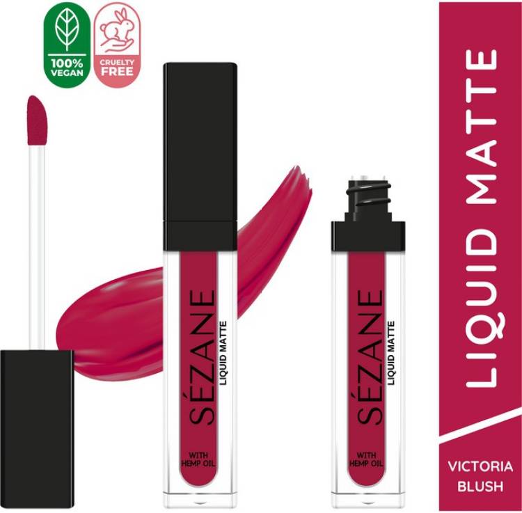 Sezane Liquid Matte Lipstick Waterproof 12 Hour Lasting-Victoria Blush-(LLP01-5ml) Price in India