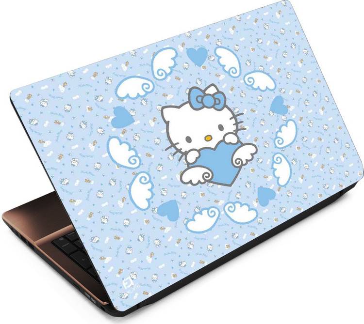 FineArts Hello Kitty Blue Vinyl Laptop Decal 15.6