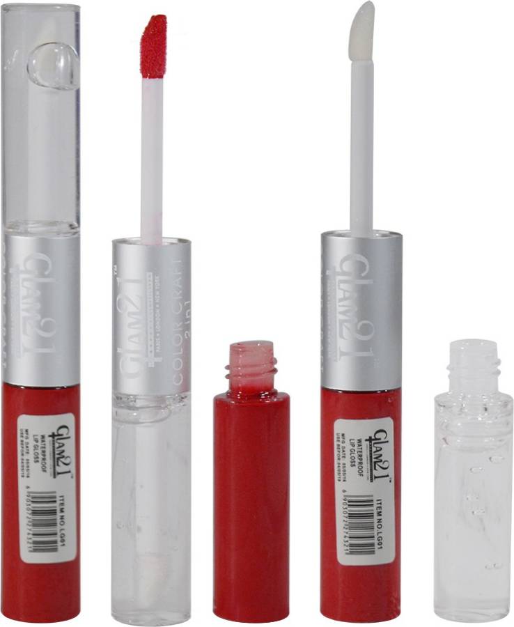 Glam21 2in1 Longlasting Waterproof Red Lip Gloss Pack of 1 Price in India