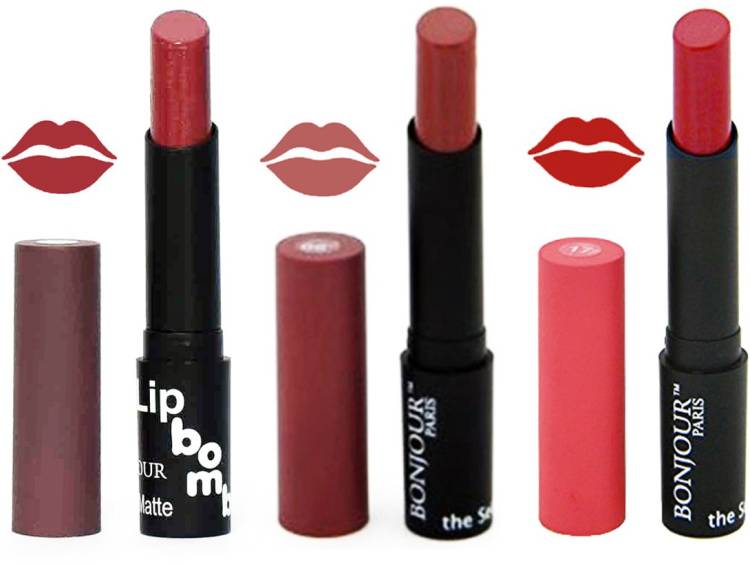 BONJOUR PARIS Super Matte Lipstick Combo 138 Price in India