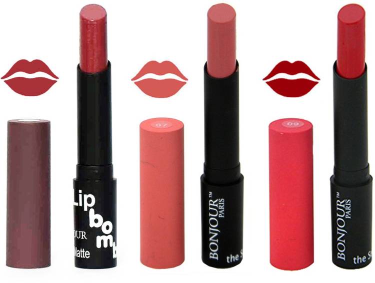 BONJOUR PARIS Super Matte Lipstick Combo 141 Price in India