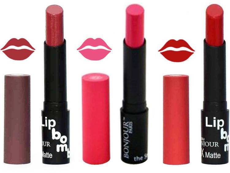 BONJOUR PARIS Super Matte Lipstick Combo 190 Price in India