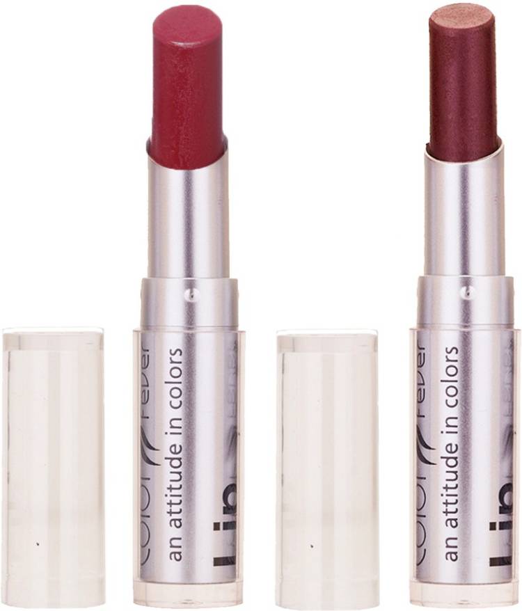 Color Fever Creamy Matte Limited Offer77160002Maroon,Brown Lipstick Set Price in India