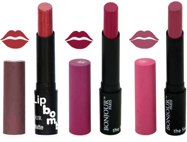 BONJOUR PARIS Super Matte Lipstick Combo 106 Price in India
