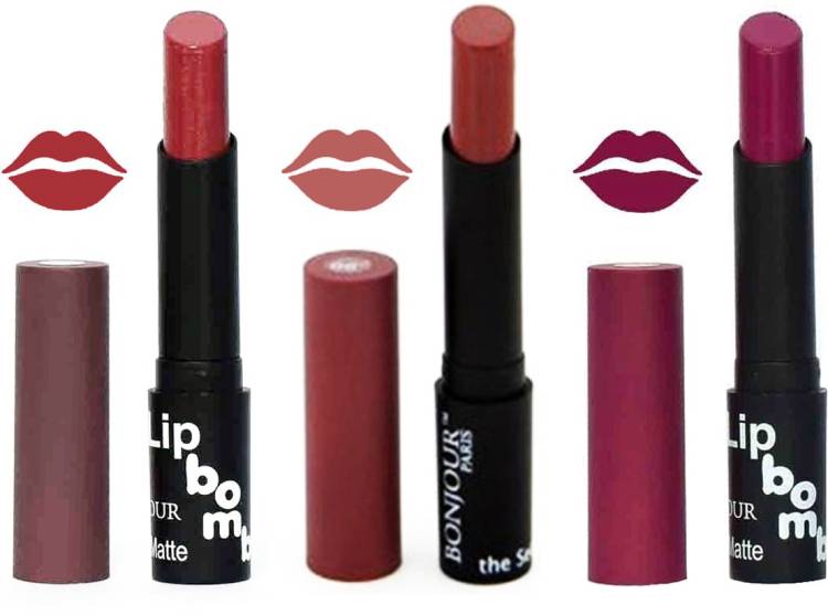 BONJOUR PARIS Super Matte Lipstick Combo 134 Price in India