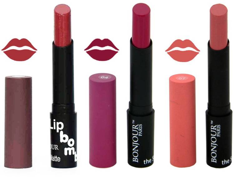 BONJOUR PARIS Super Matte Lipstick Combo 103 Price in India