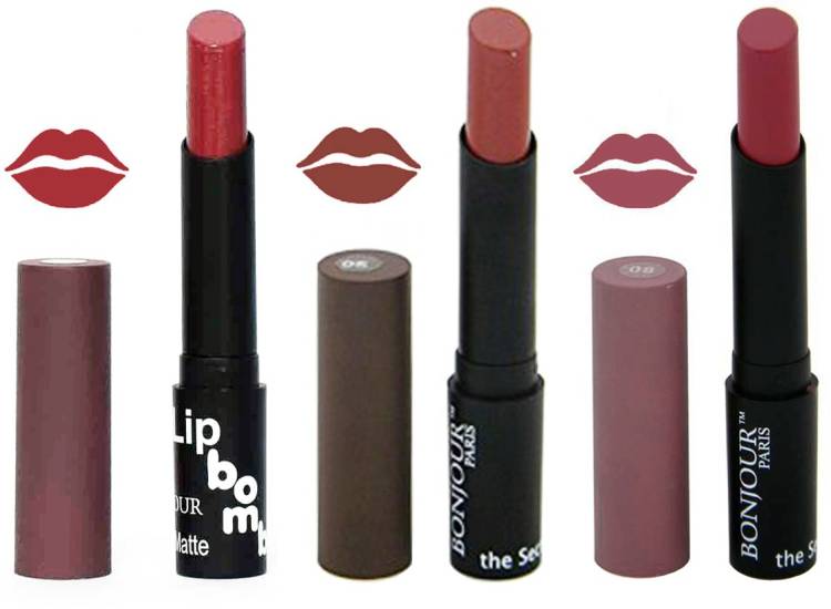 BONJOUR PARIS Super Matte Lipstick Combo 117 Price in India