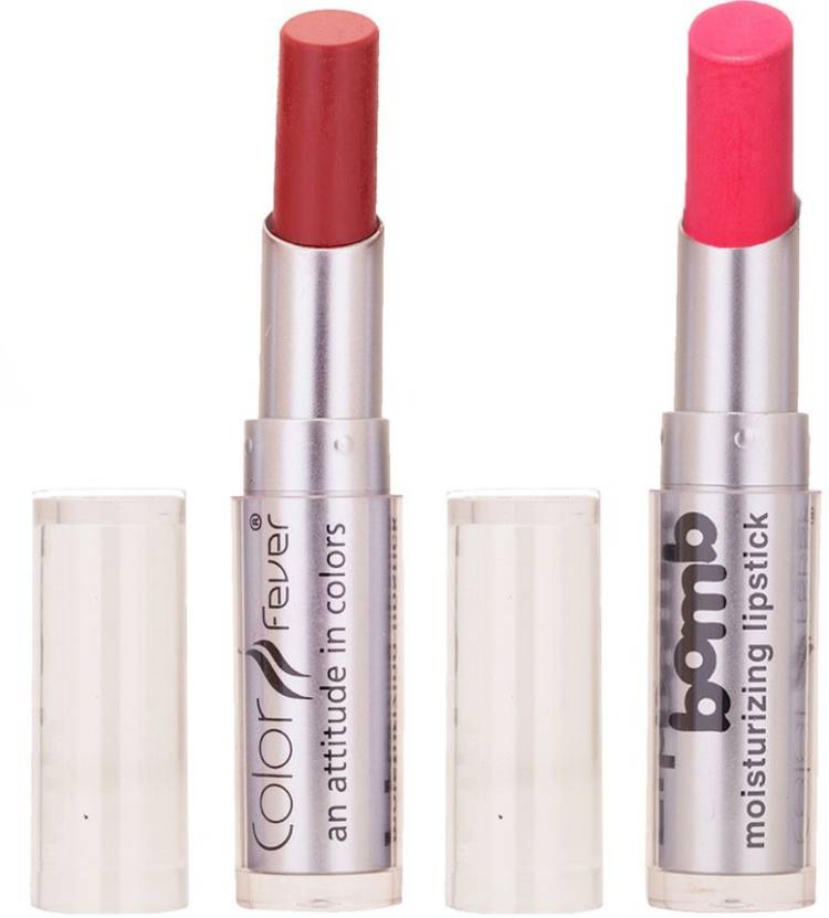 Color Fever Creamy Matte Limited Offer77160210Peach, Pink Lipstick Set Price in India
