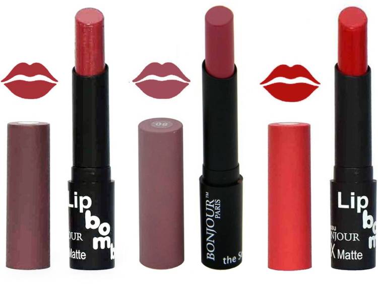 BONJOUR PARIS Super Matte Lipstick Combo 160 Price in India