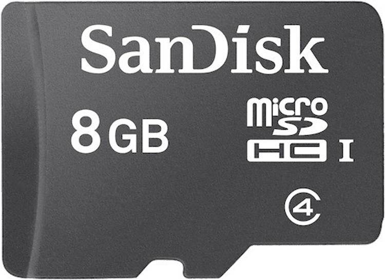 SanDisk Basic 8 GB MicroSDHC Class 4 4 MB/s  Memory Card