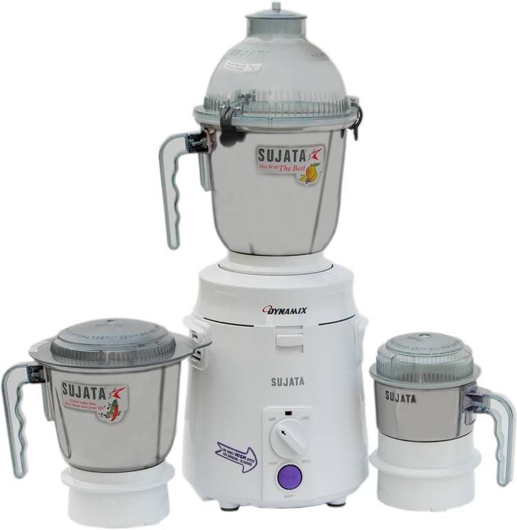 Sujata dynamix 900 W Mixer Grinder (3 Jars, White)