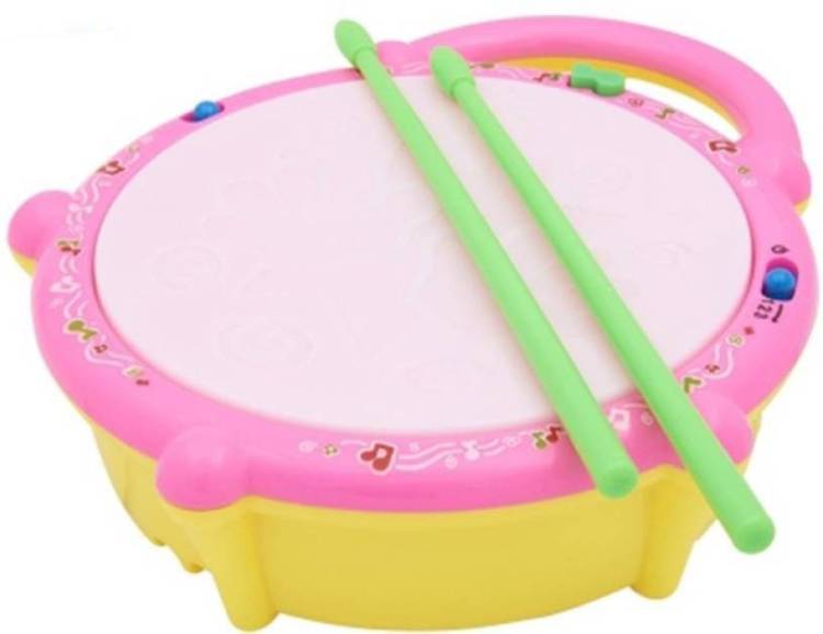 A R ENTERPRISES Pink Flash Drum with lighting Effects