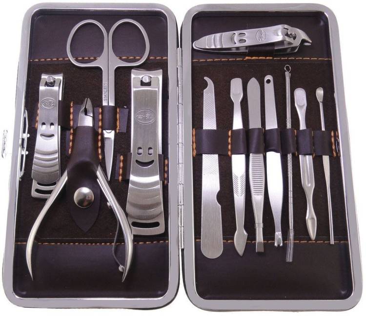 Udee 12 Piece Nail Care Personal Manicure & Pedicure Set, Travel & Grooming Kit Price in India