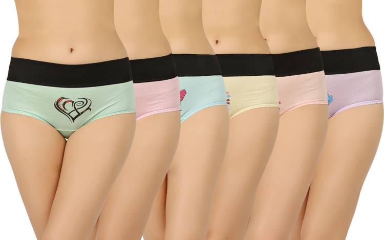 Women Hipster Purple, Green, Blue, Pink, Orange, Yellow Panty