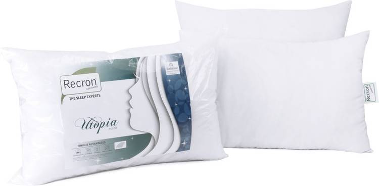 Recron Certified Utopia Microfibre Solid Sleeping Pillow Pack of 2