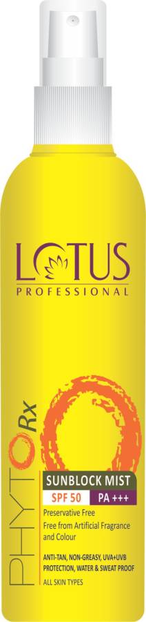 LOTUS Professional Phyto-Rx Sunblock Mist - SPF 50 PA+++ Price in India