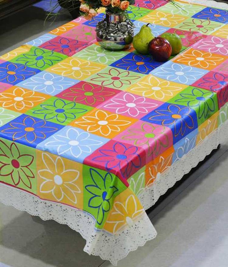 KUBER INDUSTRIES Floral 4 Seater Table Cover