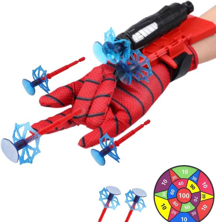 GRANTHI ENTERPRISE Web Shooters Toys Spider man Real Hand Gloves, Hero Launcher Wrist Toys Set