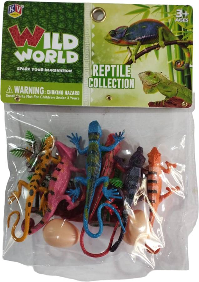 WHITE POPCORN Reptile Toys for Kids With Eggs