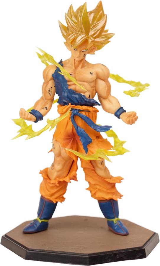 WHITE POPCORN Dragon Ball Z Super Saiyan Goku Action Figurine