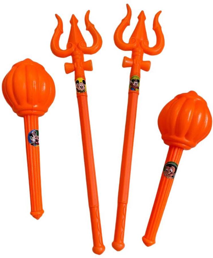 Prapti Mart Plastic Shiv Trishul Hanuman Gada Toy for Kids Weapon Role Play/Action Figure