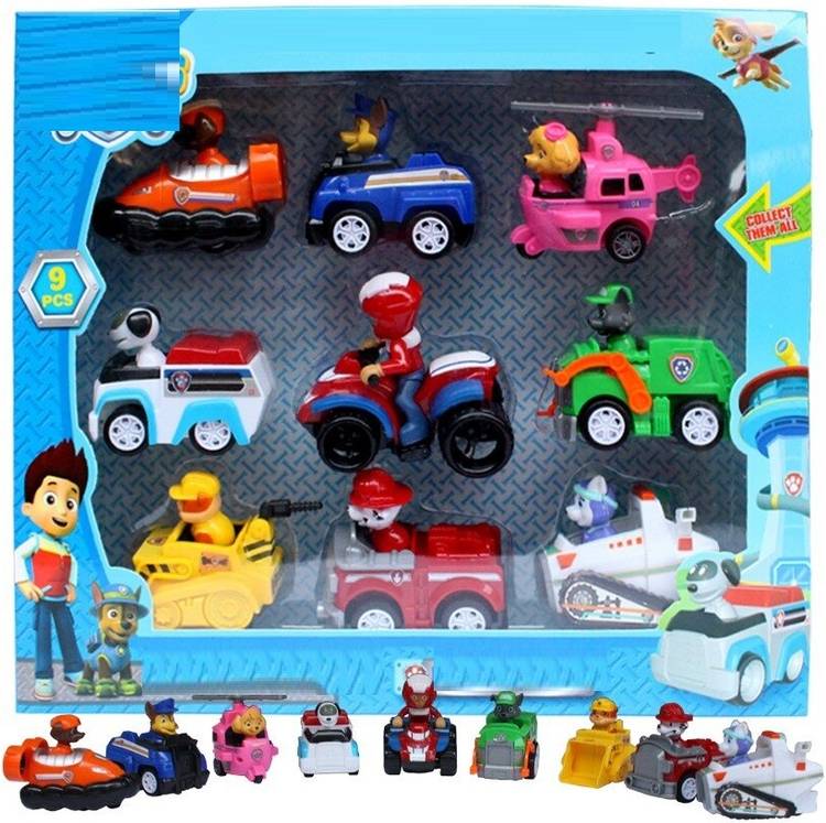 Akvanar Paw Patrol Vehicle Dog Figures For Kids multicolor set 1