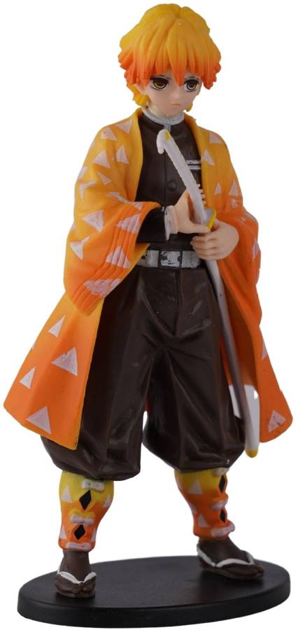 OFFO Demon Slayer Anime Zenitsu Agatsuma Action Figure [17 cm] for home decors, office desk and study table