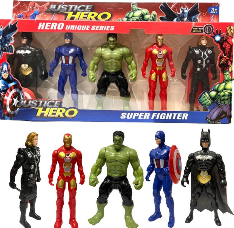 ZN STORE Marvel Avengers Action Figure Toy Set Collectible Figures.(MULTICOLOUR)