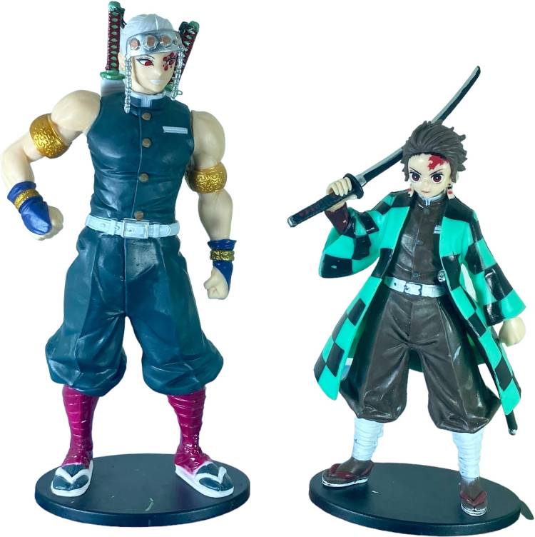 iouche Pack Of Two Anime Action Figure TENGEN UZUI And TANJIRO