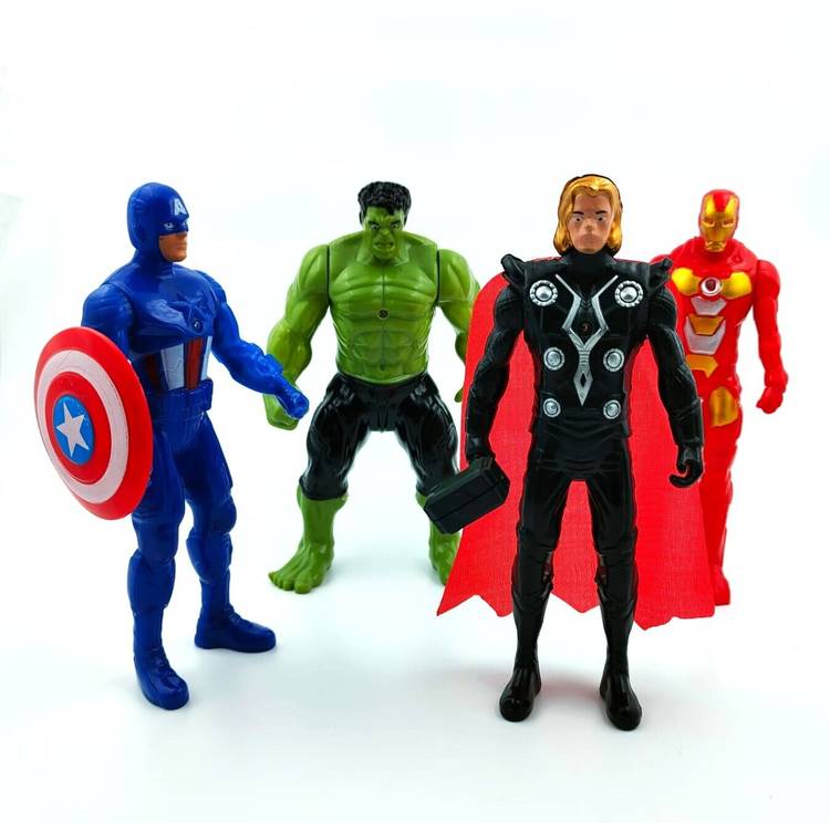 fric Avengers Super Hero Characters Action Figure Toy for kids ( set of 4)