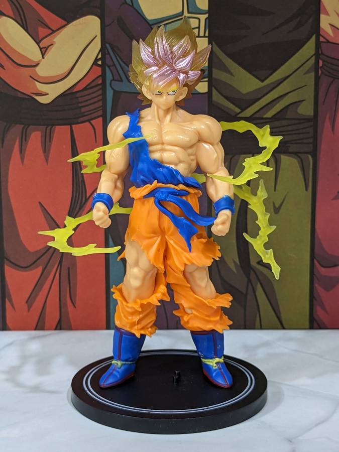 Raregets DBZ Goku Super Saiyan-18 cm, Fire Action Figure, Energy Effect Anime Collectible