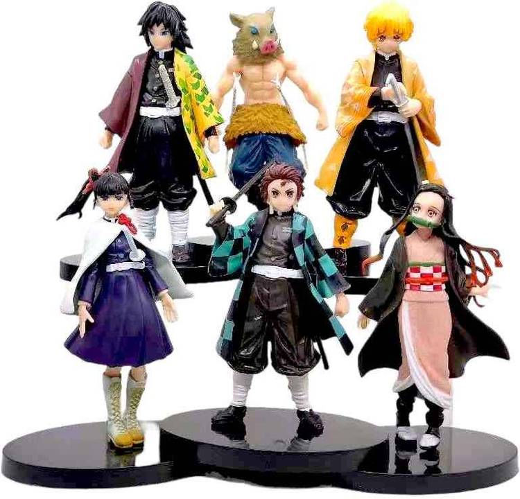 RVM Toys Anime Demon Slayer Action Figure Set of 6 Size 16CM Toy for Collector Figures