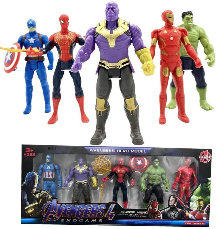 Toyporium Avengers Toys For Kids|Set of 5 Twist & Move Super Hero Action Figure Play Set30