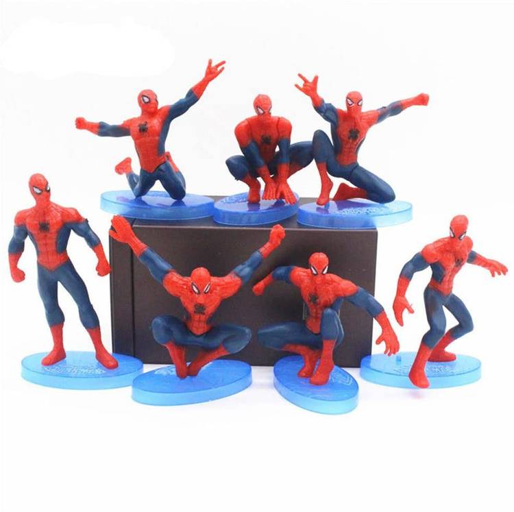MARHABA TRADERS Spiderman Cake Decorations, with 3.5'' Height Action Figure for Party Supplies