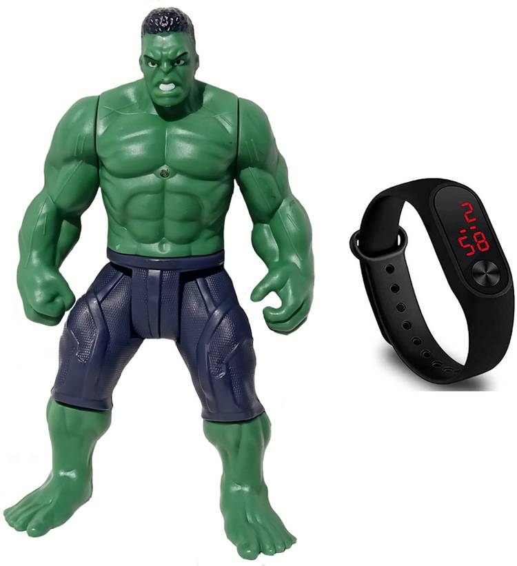 SONI CREATION ENTERPRISE INCREDIBLE HULK ACTION TOY FIGURE || 18 CM || WITH LIGHT