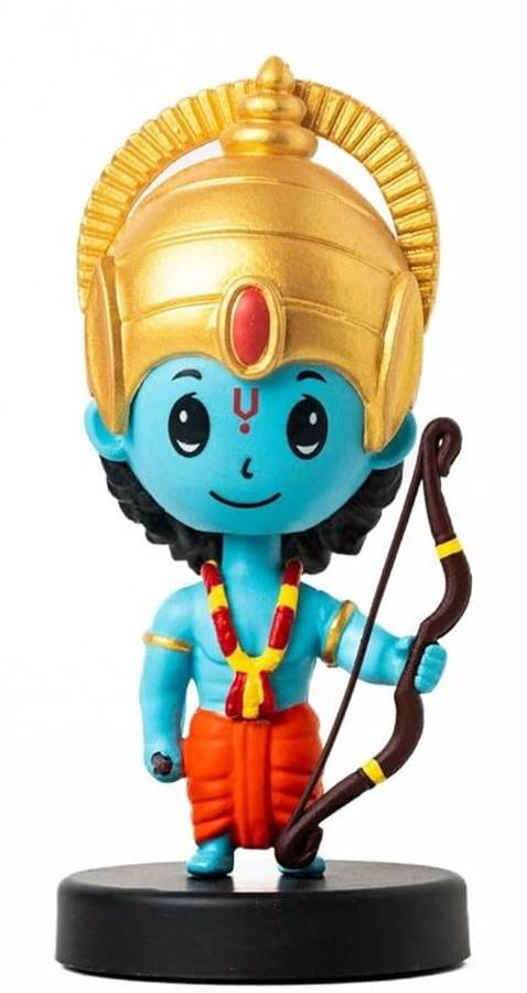 AgrohA Shree Ram Ji Bobble Head for Cardash Board | Home | Office | Decor