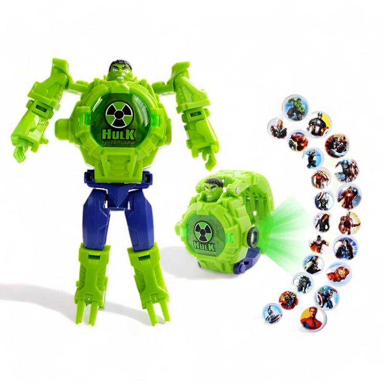 Ridhimani 21 Pictures Hulk Projection Watch for Kids | Hulk Action Figure Projector Watch