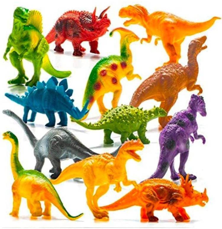 manish 12 Piece Cartoon Dinosaur Animal Toy Playset for Kids