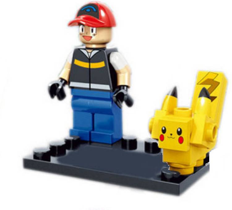 Delite Pokemon ASH PIKACHU Tiny Mini Legoing building blocks puzzle generic toy figure