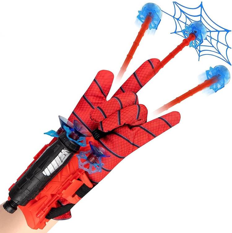 KIDOLOGY Spider Glove Man Web Shooting Toys, Hero Movie Launcher Wrist Toy Set for Kids