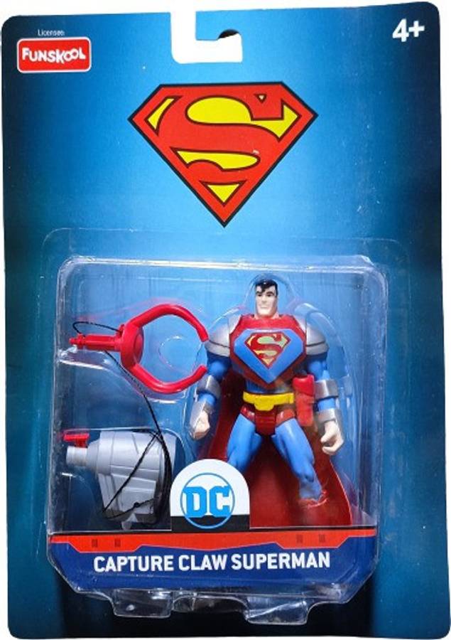 FUNSKOOL SUPERMAN CAPTURE CLAW SUPERMAN ACTION FIGURE COLLECTIBLE TOY RARE