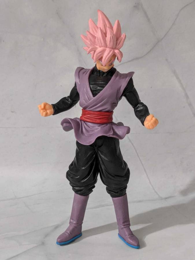 Raregets 17cm DBZ Iconic Goku Action Figure - Rose Hair, Self Standing Anime, Premium PVC