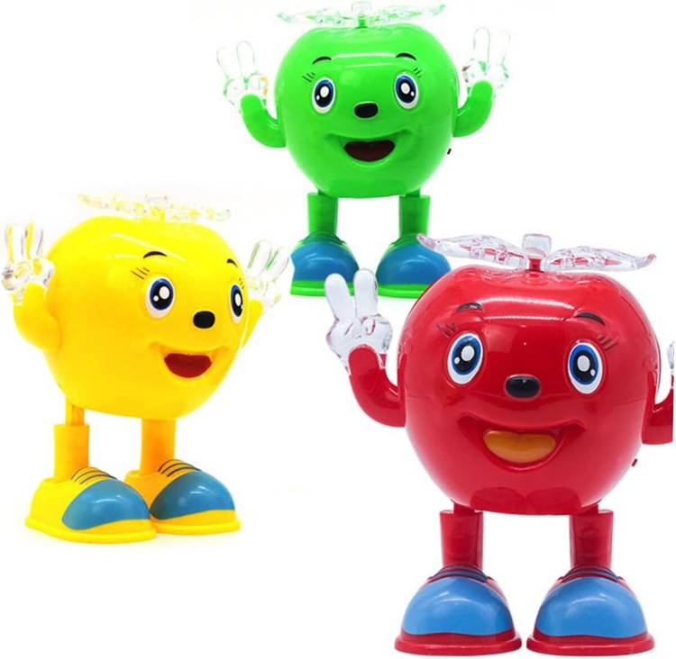 Bluebell Apple Robot Toy, Swinging and Dancing Musical Apple Toy with Light