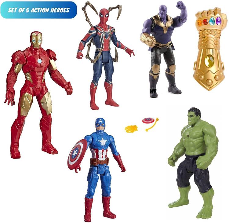 HappyBive Superheros Action Figure Toys|Set of 5 Avengers Figures Toys For Kids|H21