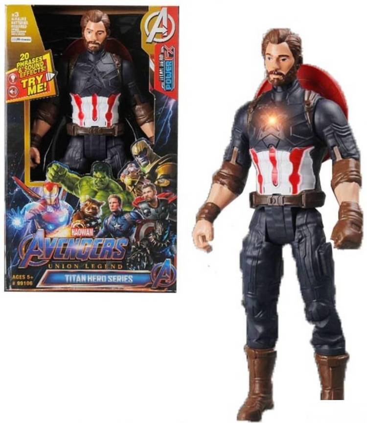 Ridhimani Avenger Union Legend Titan Hero Series 12-Inch Captain America Action Figure Toy