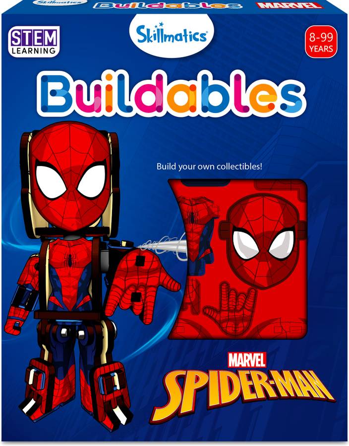 Skillmatics Marvel Stem Building - Buildables Spider-Man, DIY Action Toy Figures for 8+