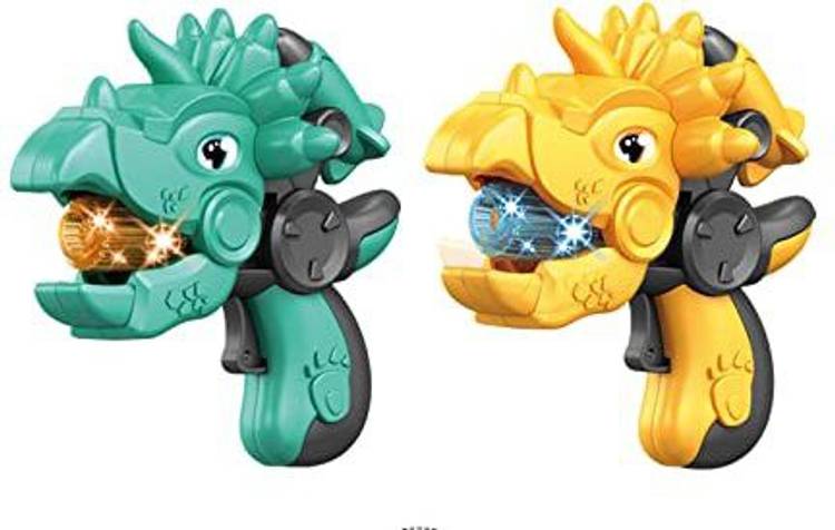 Smartcraft Cartoon Dinosaur Gun Eight-Tone Projector Light Sound Effect Toy (Pack of 1)