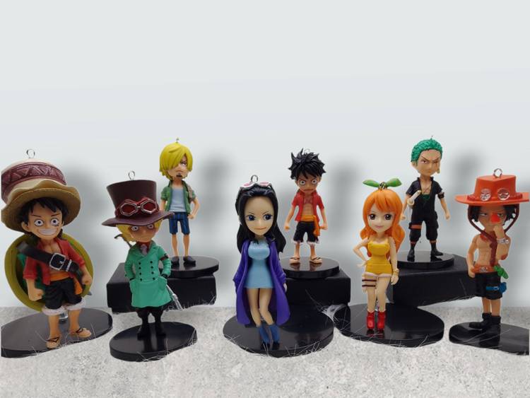 GT Gala Time One Piece Set of 8 Figures Limited Edition for Car Dashboard, Etc Merchandise