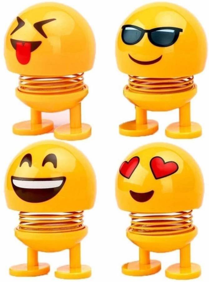 Gadget Zone Cute Emoji Bobble Head Dolls Smiley Spring Doll, Emoticon Figure Funny