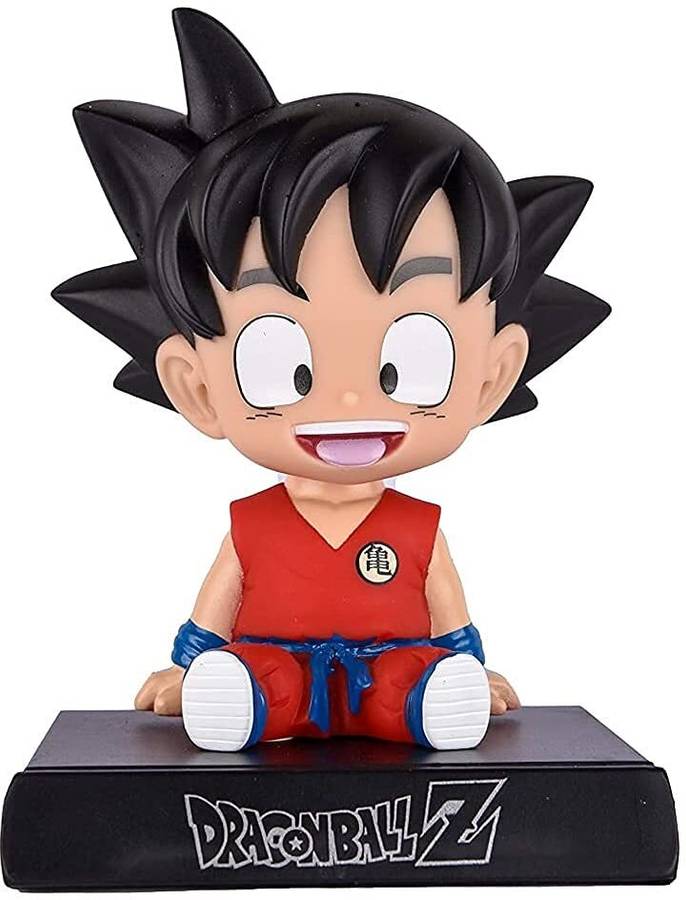 Daiyamondo GOKU DRAGON BALL Z Big Size Bobble Head - Action Figure Moving Head Bobblehead Spring Dancing PVC Bobble Spring Dancing Doll Toy Car Dashboard Bounce Toys for Car Interior Dashboard Expression Bobble Head for Car Dashboard and Office Desk